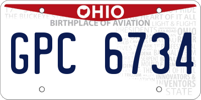 OH license plate GPC6734