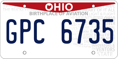 OH license plate GPC6735