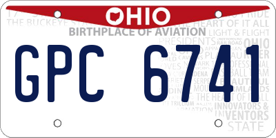 OH license plate GPC6741