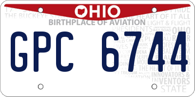 OH license plate GPC6744