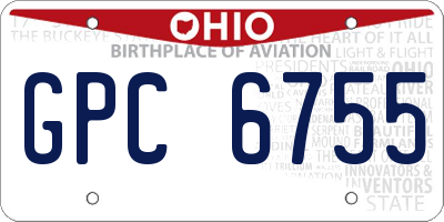 OH license plate GPC6755