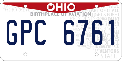 OH license plate GPC6761
