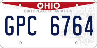 OH license plate GPC6764