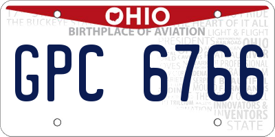 OH license plate GPC6766