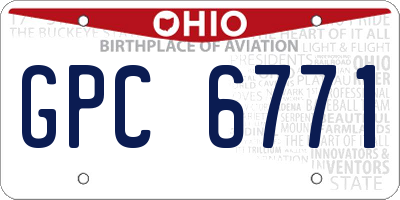 OH license plate GPC6771