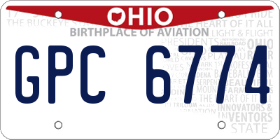 OH license plate GPC6774