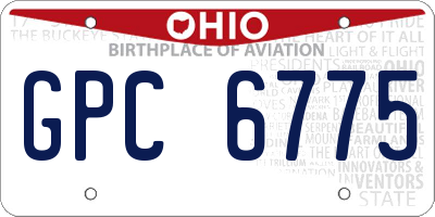 OH license plate GPC6775