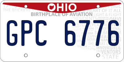 OH license plate GPC6776