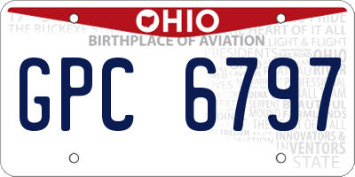 OH license plate GPC6797