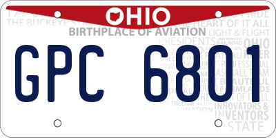OH license plate GPC6801