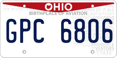 OH license plate GPC6806