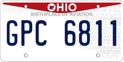 OH license plate GPC6811