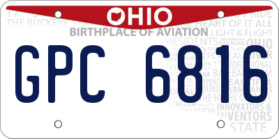 OH license plate GPC6816