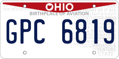 OH license plate GPC6819