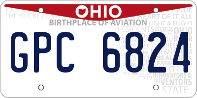 OH license plate GPC6824