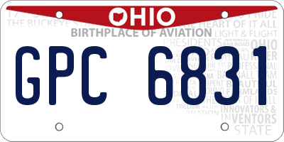 OH license plate GPC6831