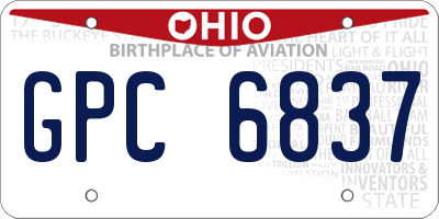 OH license plate GPC6837