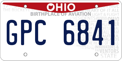 OH license plate GPC6841