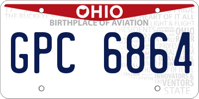 OH license plate GPC6864