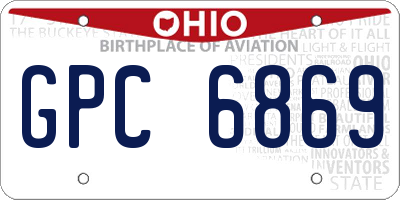 OH license plate GPC6869