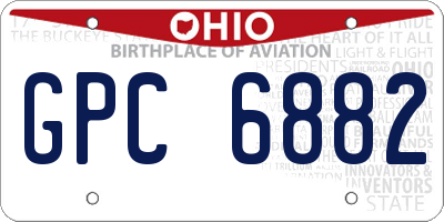 OH license plate GPC6882