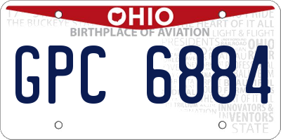 OH license plate GPC6884