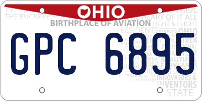 OH license plate GPC6895