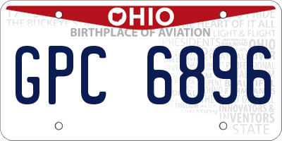 OH license plate GPC6896