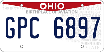 OH license plate GPC6897
