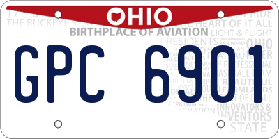 OH license plate GPC6901