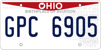 OH license plate GPC6905