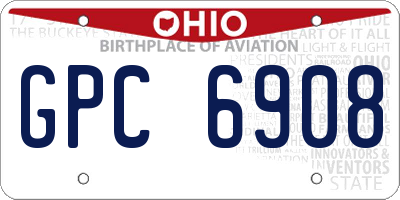 OH license plate GPC6908
