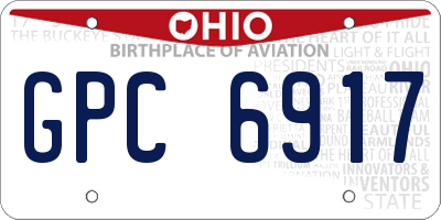 OH license plate GPC6917