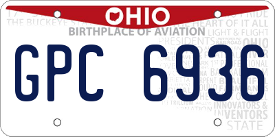 OH license plate GPC6936