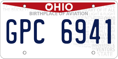 OH license plate GPC6941
