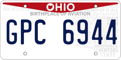 OH license plate GPC6944