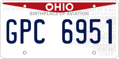 OH license plate GPC6951