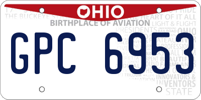OH license plate GPC6953
