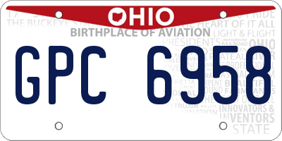 OH license plate GPC6958