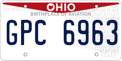 OH license plate GPC6963