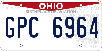 OH license plate GPC6964