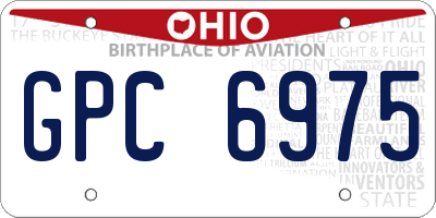 OH license plate GPC6975