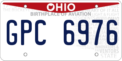 OH license plate GPC6976
