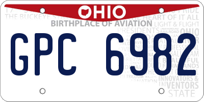 OH license plate GPC6982