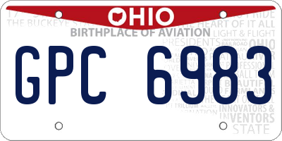 OH license plate GPC6983