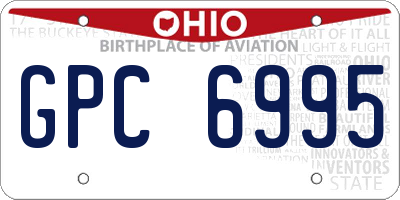 OH license plate GPC6995