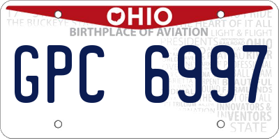 OH license plate GPC6997