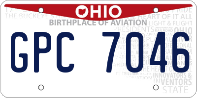 OH license plate GPC7046