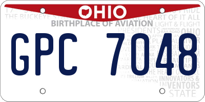 OH license plate GPC7048