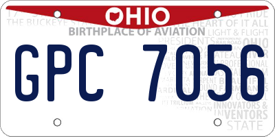 OH license plate GPC7056